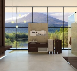 Diseño de baño de alta calidad y grandes dimensiones.