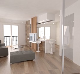 Propuesta de diseño de cocina y salón