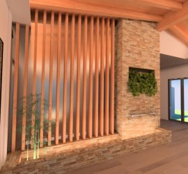 Propuesta de diseño de hall de acceso a vivienda.