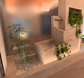 Propuesta de diseño de hall de acceso a vivienda.